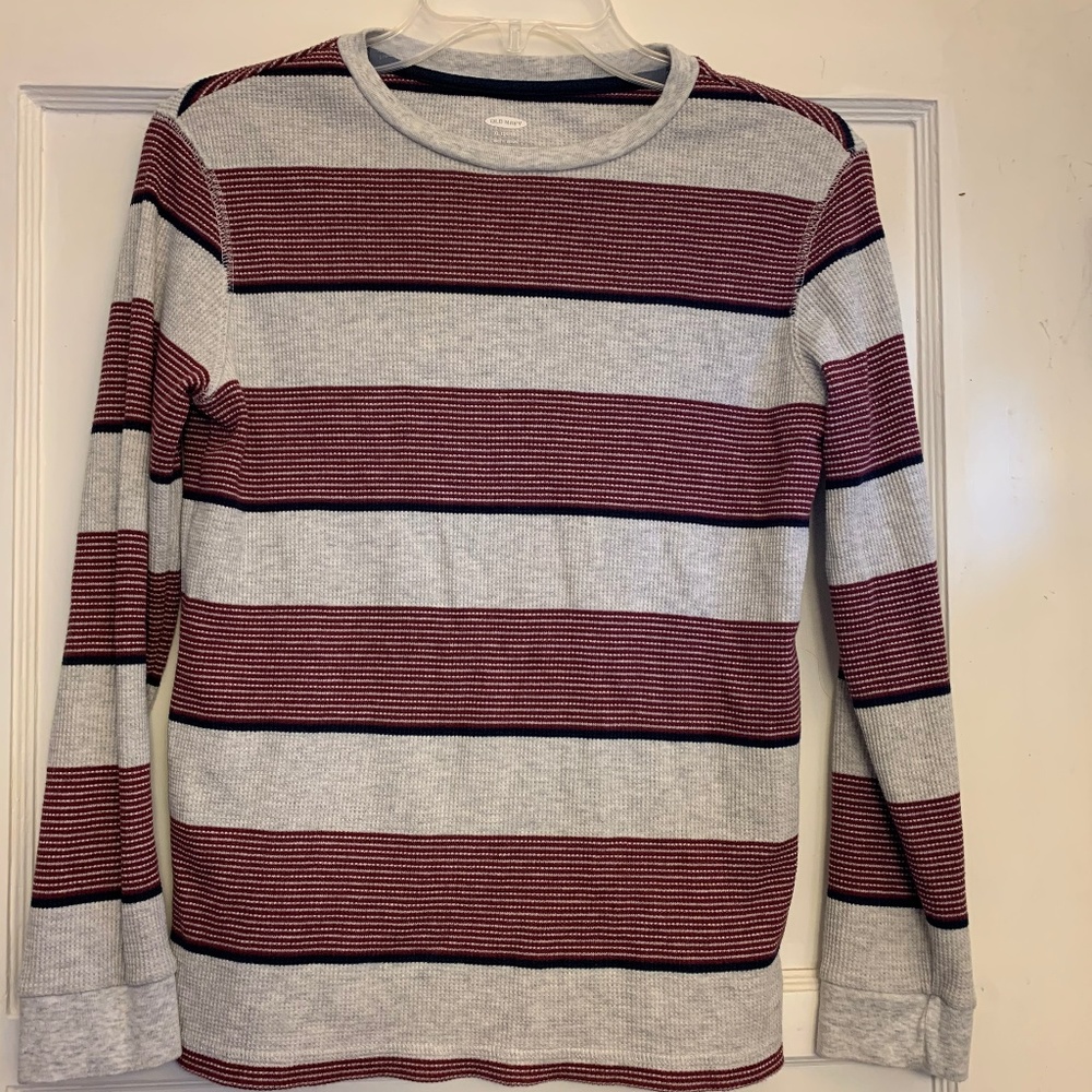 Boys Thermal Old Navy Striped Long Sleeve Shirt